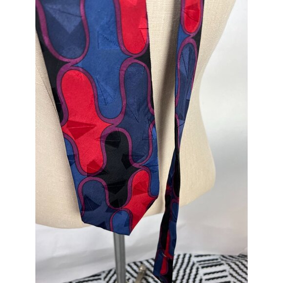Vintage Halston III Silk Tie Abstract Pattern Vintage - Picture 15 of 16